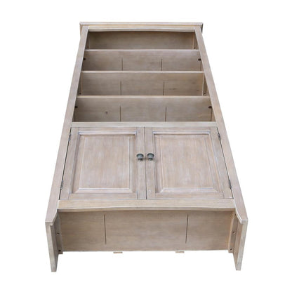 Shaker Bookcase - 72"H , Washed Gray Taupe