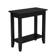 Black accent table with sleek, modern design for versatile use