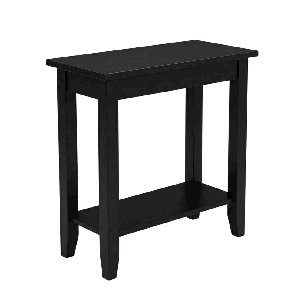 Black accent table with sleek, modern design for versatile use