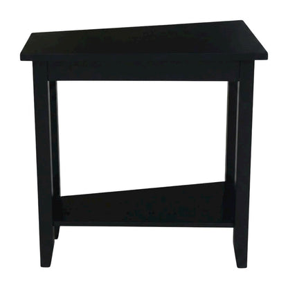 Black accent table with sleek, modern design for versatile use