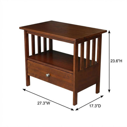 Espresso TV Stand with Hardwood Construction and Modern Design