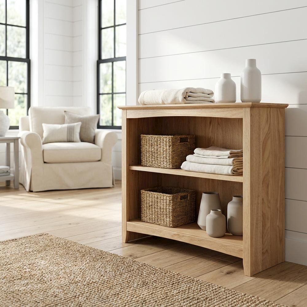 Wooden Bookcase with Modern Design and Open Shelves for Home Storage