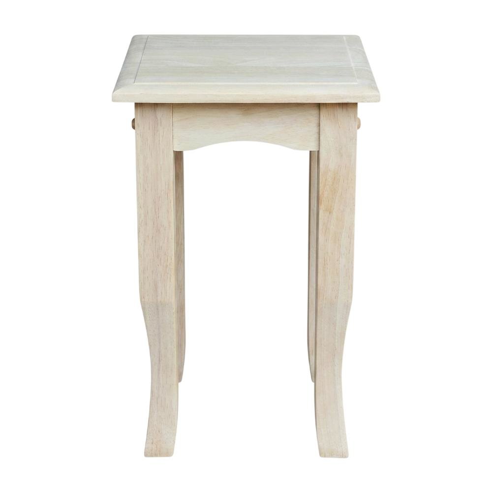 Unfinished 21-Inch High Tea Table with Classic Style and Versatile Design