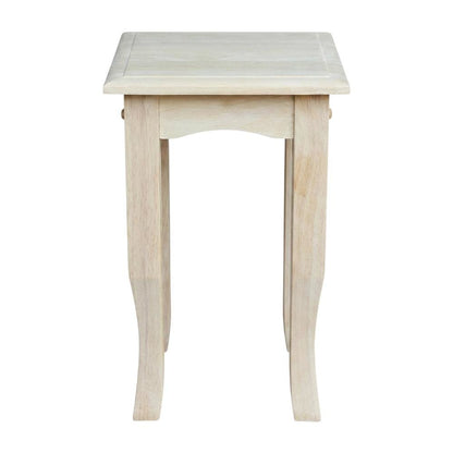 Unfinished 21-Inch High Tea Table with Classic Style and Versatile Design