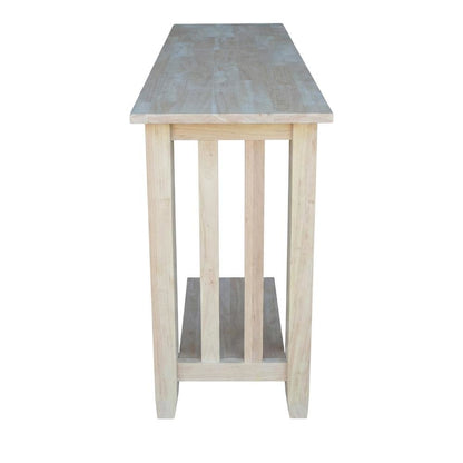 Unfinished Console or Sofa Table with Versatile Design for Living Room