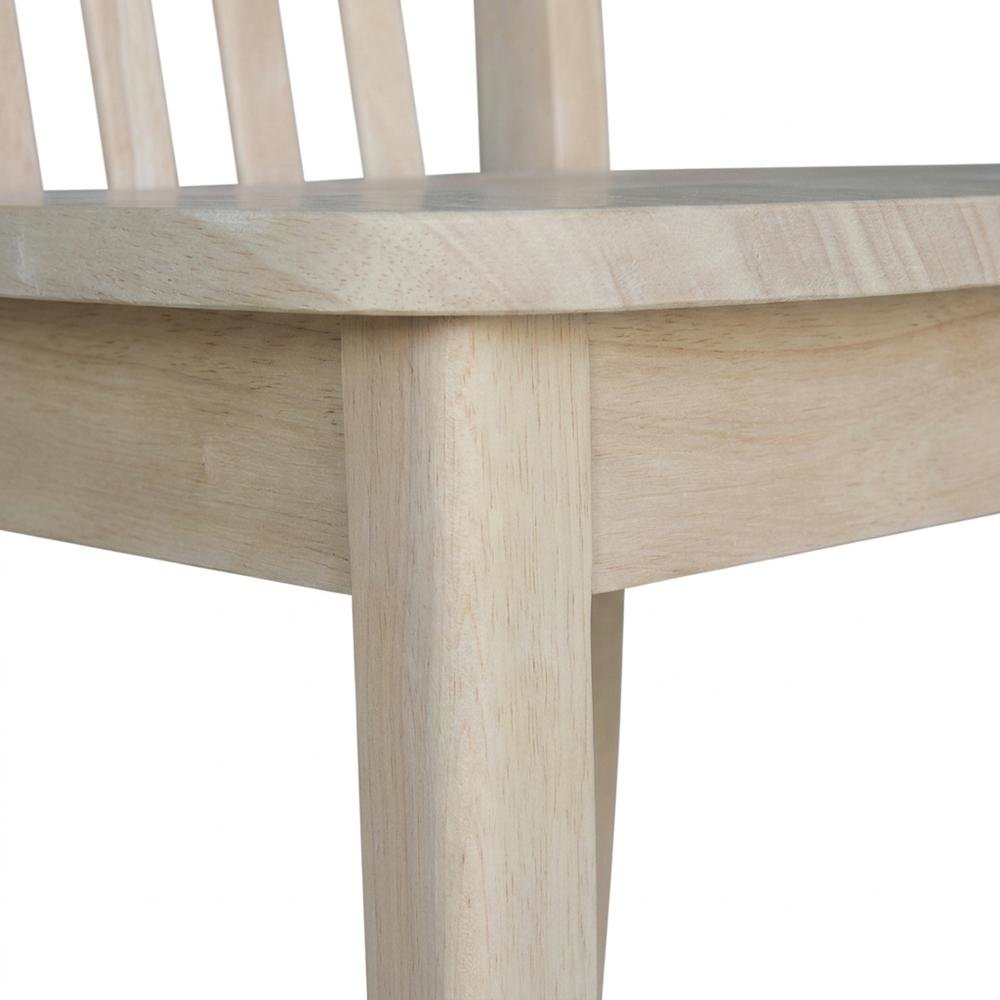 Solid Wood Dining Chairs, Mission-Style Juvenile Unfinished Hardwood Set