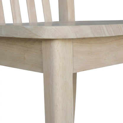 Solid Wood Dining Chairs, Mission-Style Juvenile Unfinished Hardwood Set