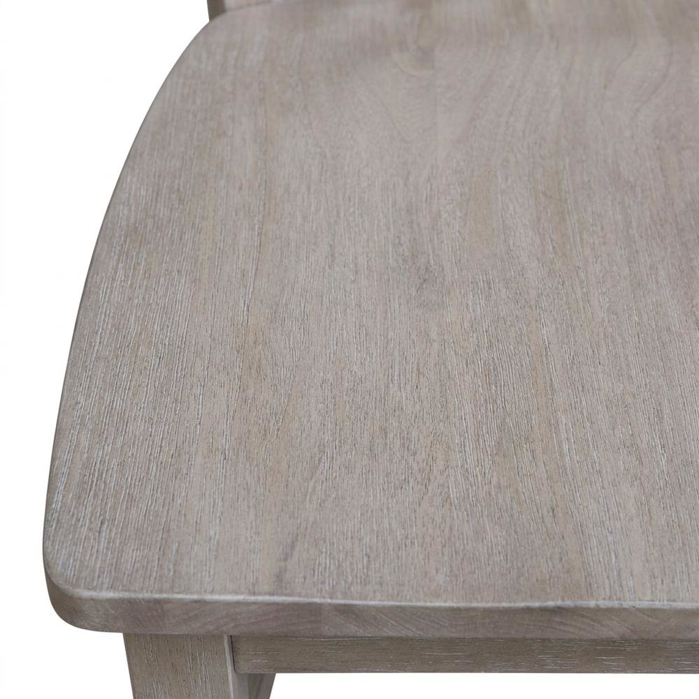 Hardwood Mission Dining Chairs with Washed Finish, Set of Two for Dining Room