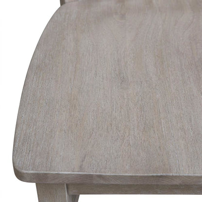 Hardwood Mission Dining Chairs with Washed Finish, Set of Two for Dining Room