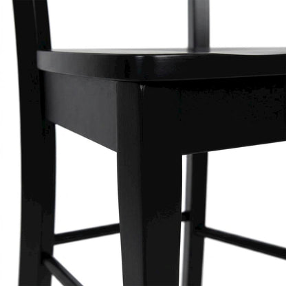 Solid Wood Ladderback Dining Chairs for Kitchen and Dining Room, Set of 2
