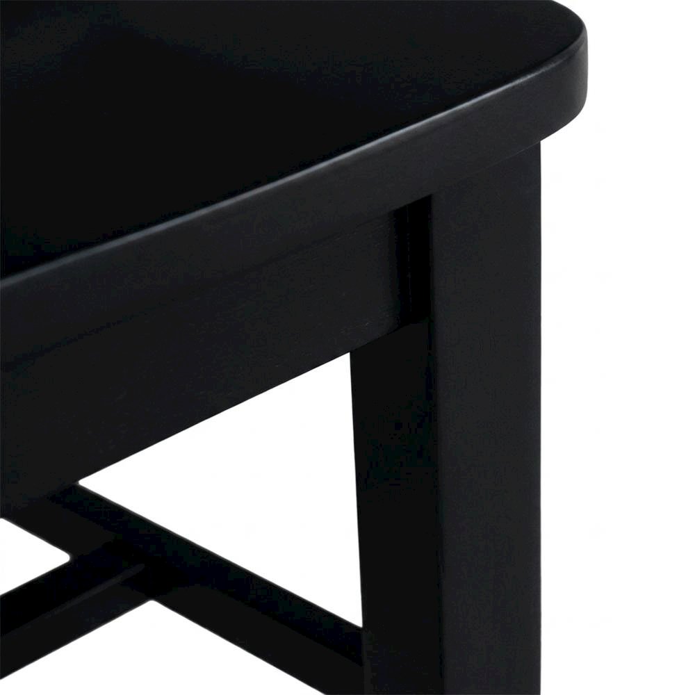 Solid Wood Armless Dining Chairs, Stackable Hardwood Kitchen Seating Set
