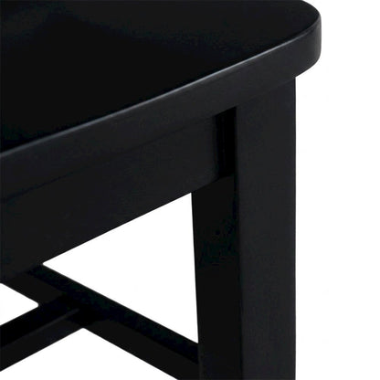 Solid Wood Armless Dining Chairs, Stackable Hardwood Kitchen Seating Set