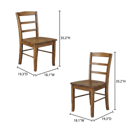 Hardwood Ladderback Dining Chairs, Wooden Kitchen and Dining Room Chairs