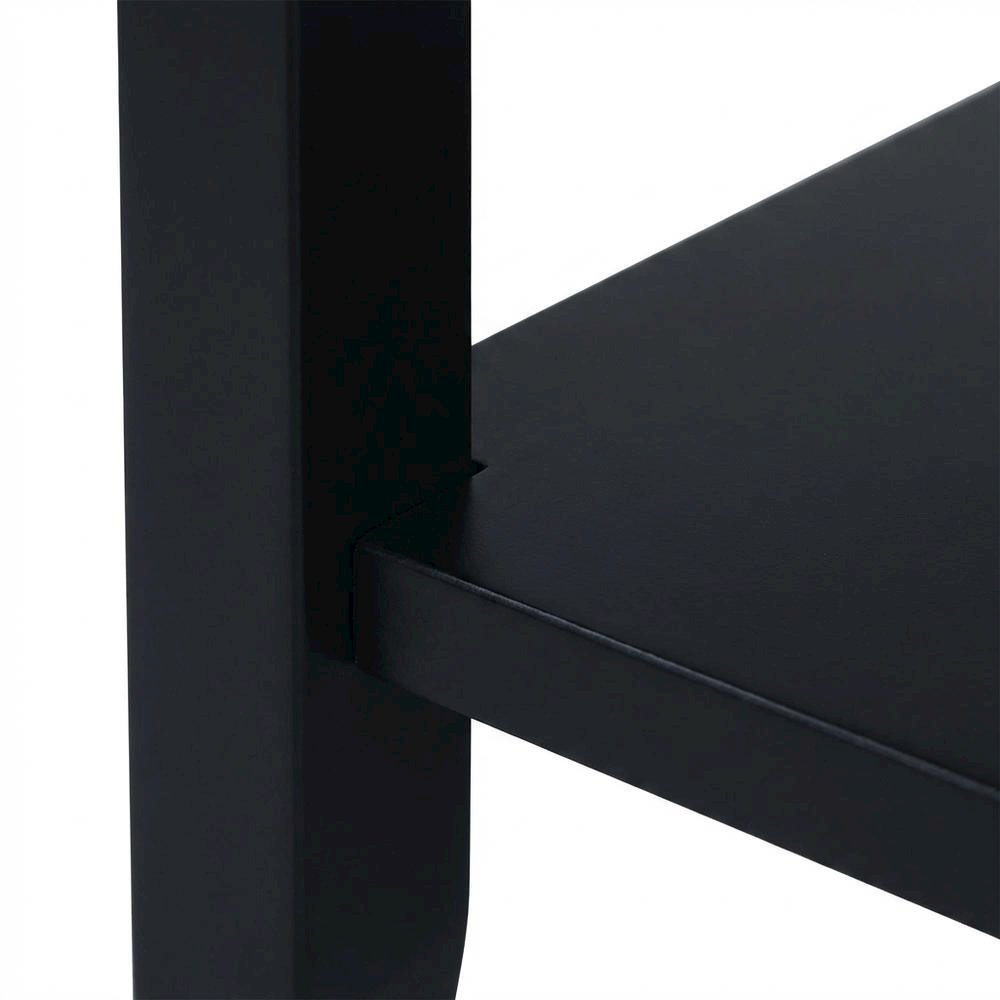 Black accent table with sleek, modern design for versatile use