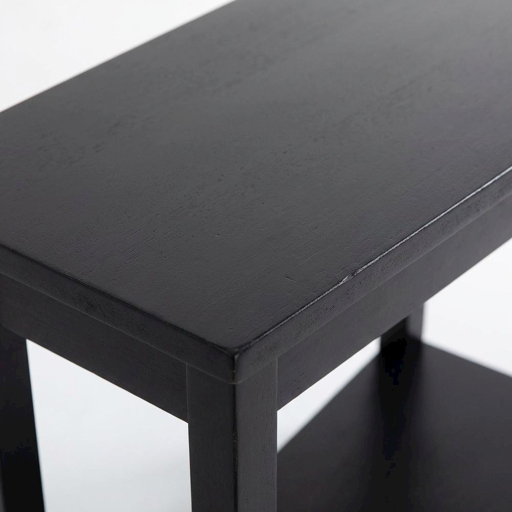 Black accent table with sleek, modern design for versatile use