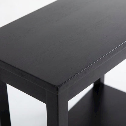Black accent table with sleek, modern design for versatile use