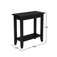 Black accent table with sleek, modern design for versatile use