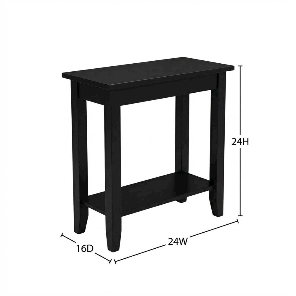 Black accent table with sleek, modern design for versatile use