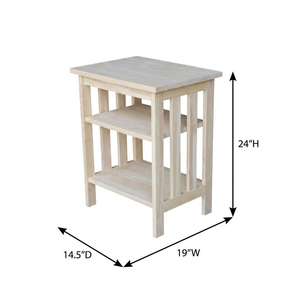 Unfinished Printer Stand With Durable Construction For Office Use