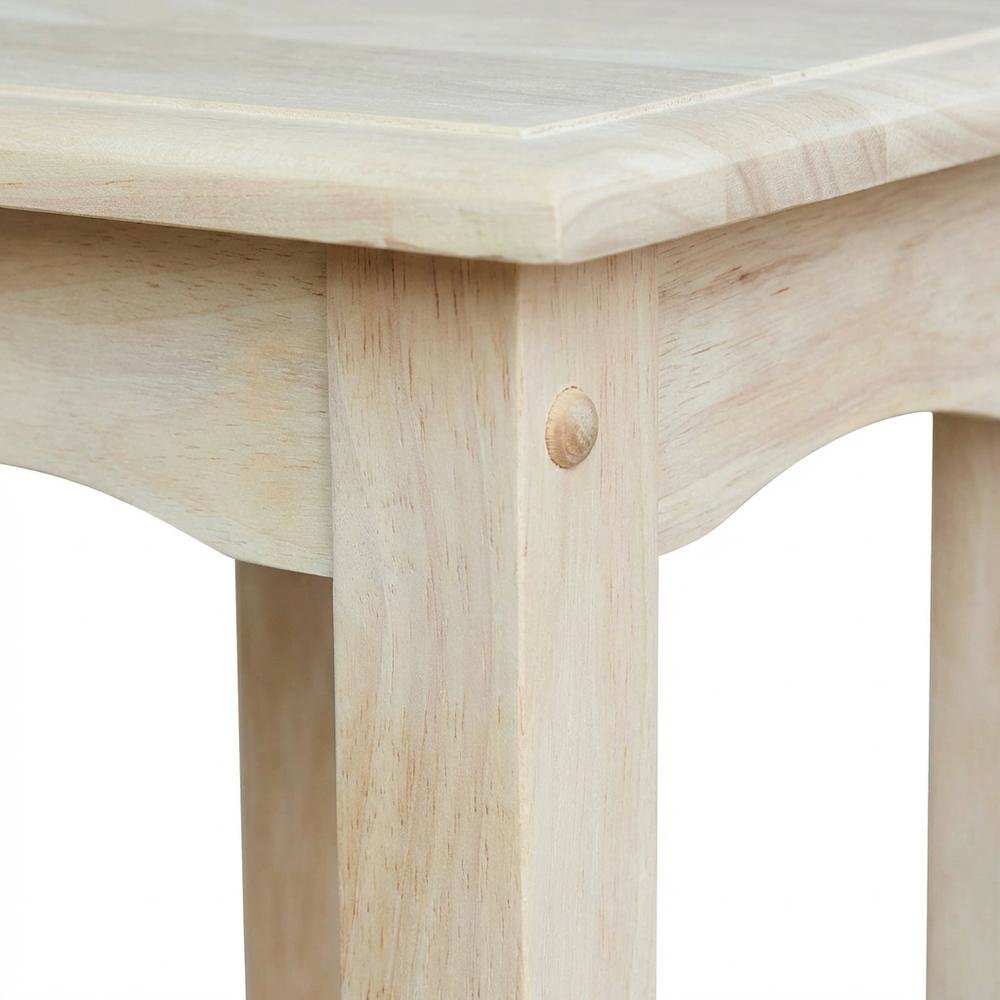 Unfinished 21-Inch High Tea Table with Classic Style and Versatile Design