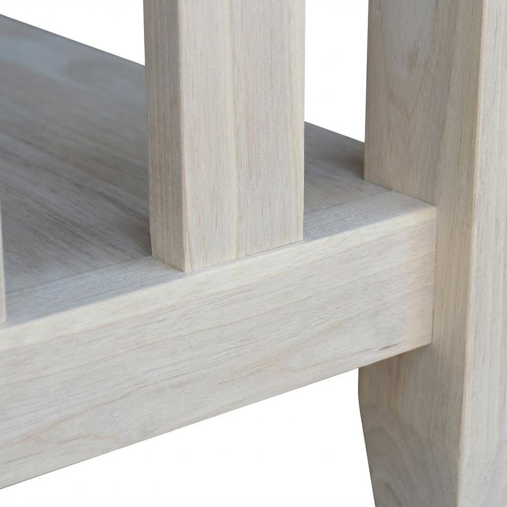 Unfinished Console or Sofa Table with Versatile Design for Living Room
