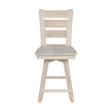 Unfinished Counter Height Stool with Swivel and Auto Return for Kitchen Bar