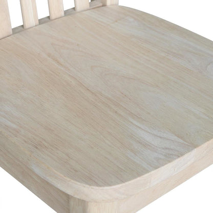 Solid Wood Dining Chairs, Mission-Style Juvenile Unfinished Hardwood Set