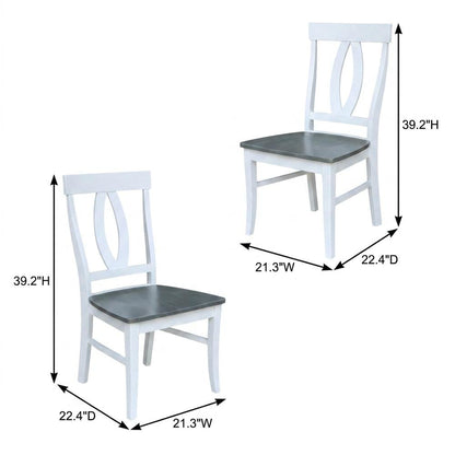 Solid Wood Dining Chairs with Hardwood Frame for Dining Room, Set of 2