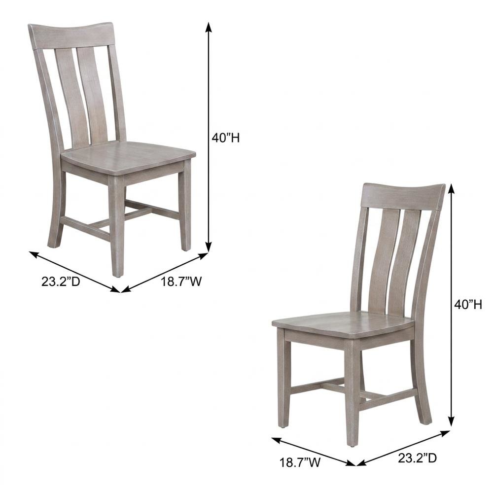 Solid Wood Dining Chair with Curved Back for Modern Dining Room