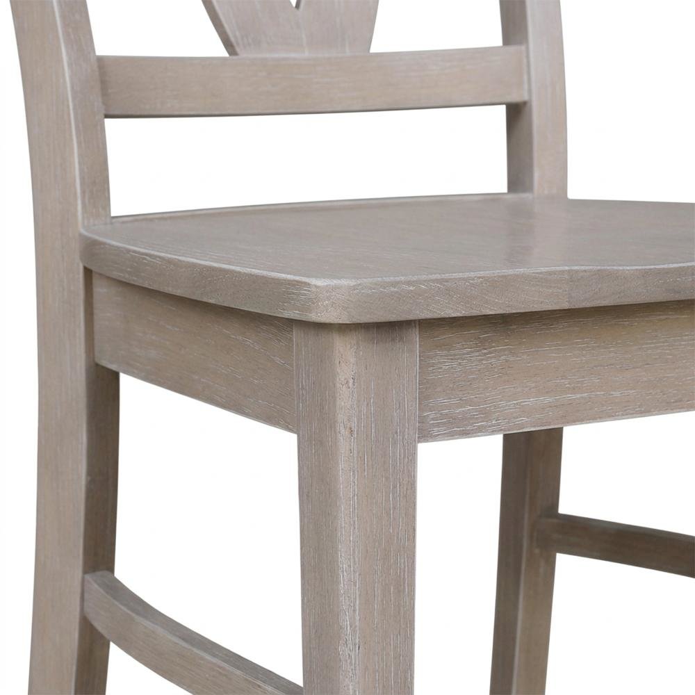 Solid Hardwood Dining Chairs with Washed Finish for Dining Room