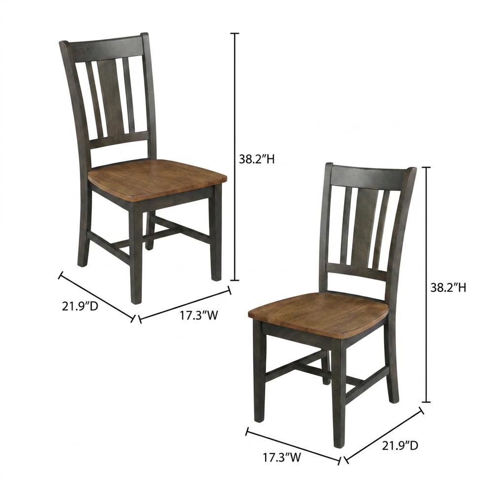 Solid Hardwood Splatback Dining Chair for Kitchen and Dining Room, Set of 2