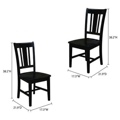 Solid Wood Dining Chairs with Splatback Design for Dining Room