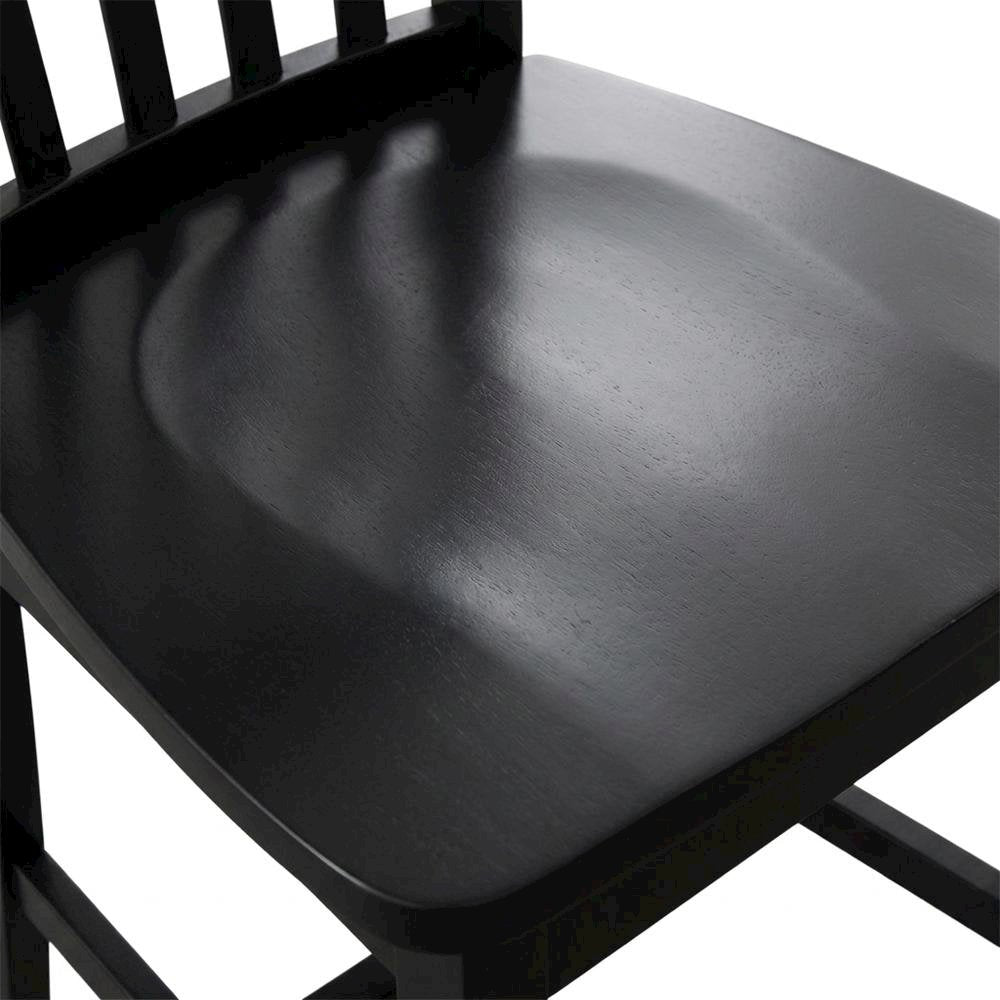 Solid Wood Armless Dining Chairs, Stackable Hardwood Kitchen Seating Set