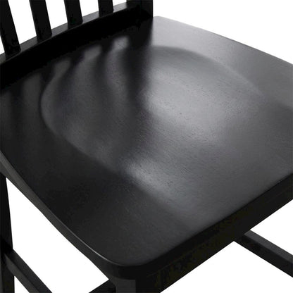 Solid Wood Armless Dining Chairs, Stackable Hardwood Kitchen Seating Set