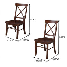 Solid Wood X-Back Dining Chair, Hardwood Side Chair for Dining Room