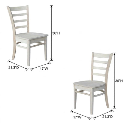 Unfinished Hardwood Dining Chairs for Kitchen and Dining Room Use