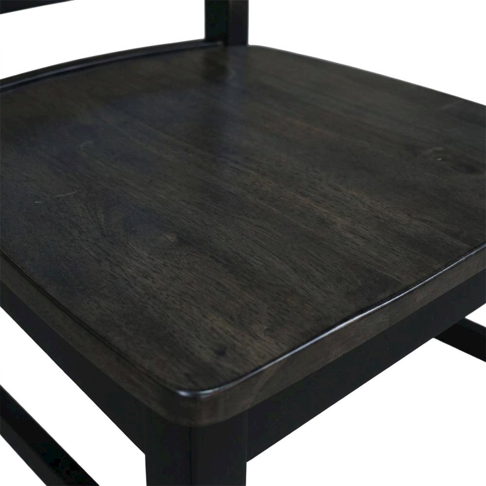 Solid Wood Dining Chairs with Washed Finish for Dining Room, Set of 2