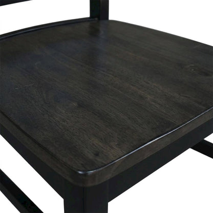 Solid Wood Dining Chairs with Washed Finish for Dining Room, Set of 2