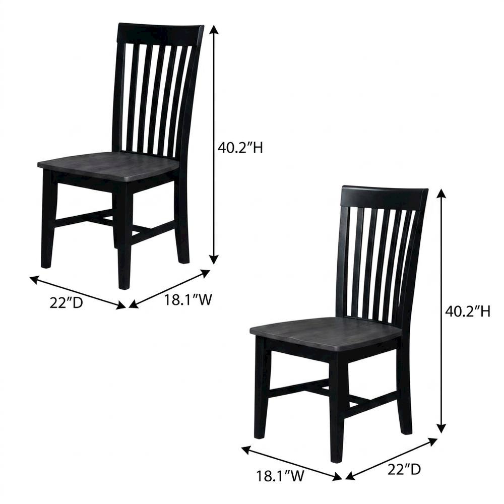 Solid Hardwood Dining Chair with Tall Mission Back for Dining Room
