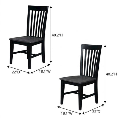 Solid Hardwood Dining Chair with Tall Mission Back for Dining Room