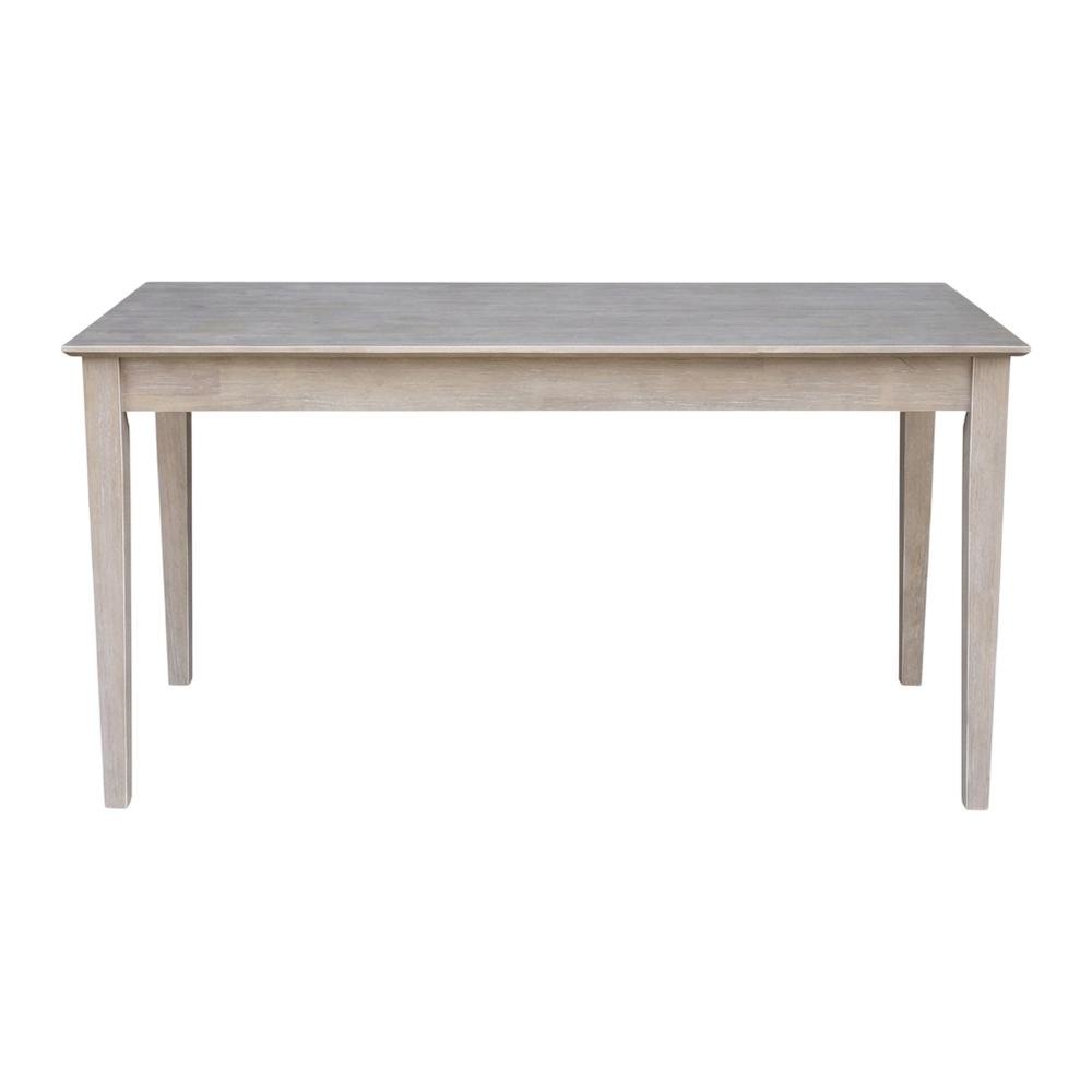 Large Washed Gray Taupe Writing Desk with Drawer, Spacious Workspace and Surface