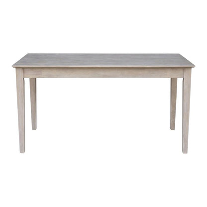Large Washed Gray Taupe Writing Desk with Drawer, Spacious Workspace and Surface