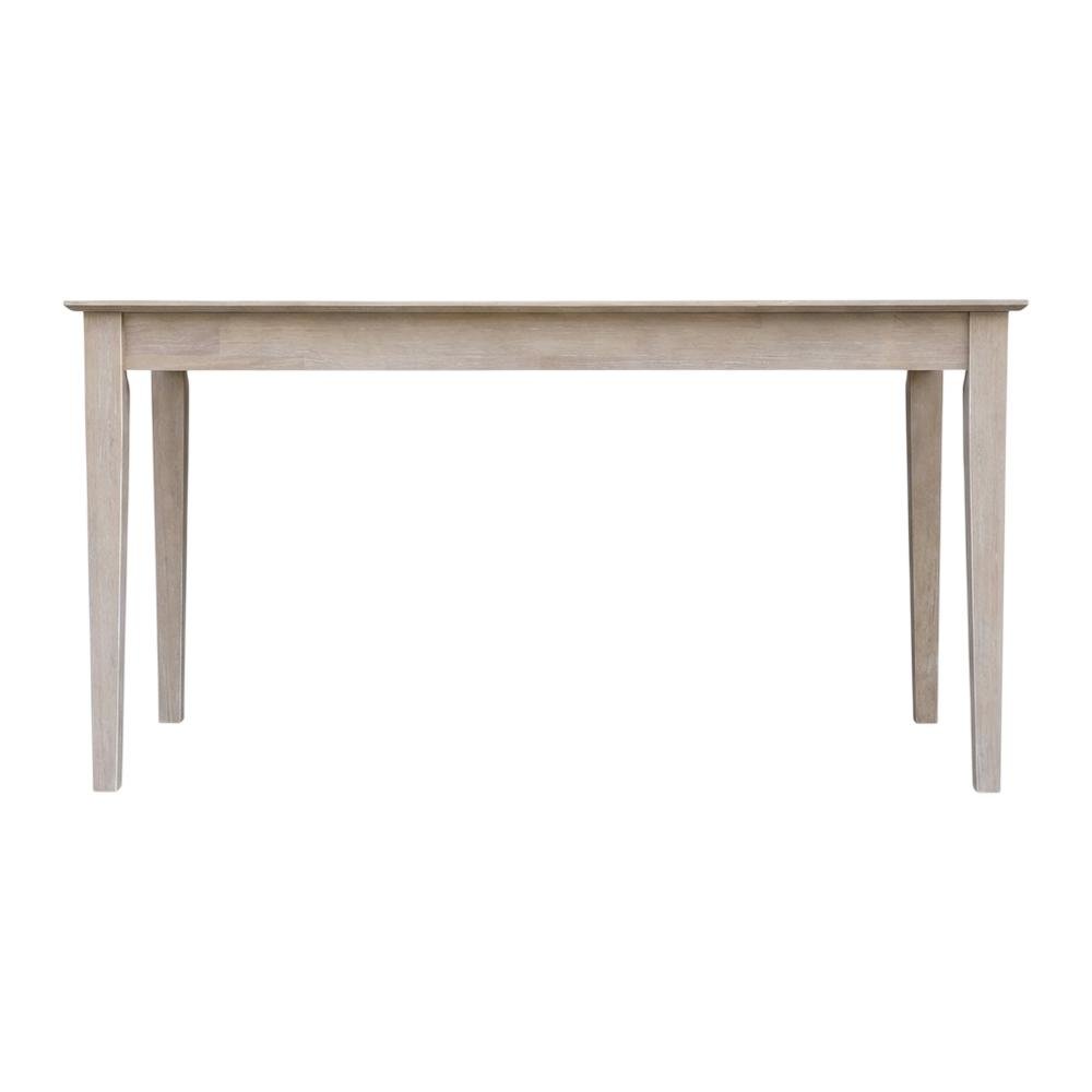 Large Washed Gray Taupe Writing Desk with Drawer, Spacious Workspace and Surface