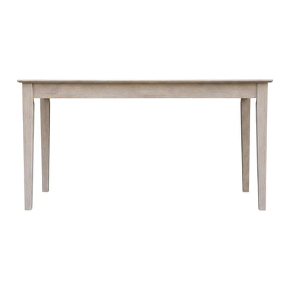 Large Washed Gray Taupe Writing Desk with Drawer, Spacious Workspace and Surface