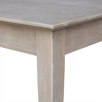 Large Washed Gray Taupe Writing Desk with Drawer, Spacious Workspace and Surface