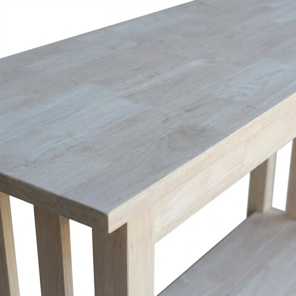 Unfinished Console or Sofa Table with Versatile Design for Living Room
