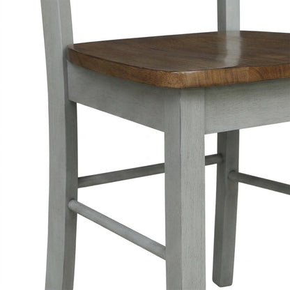Madrid Ladderback Solid Wood Dining Chairs for Kitchen and Dining Room, Set of 2