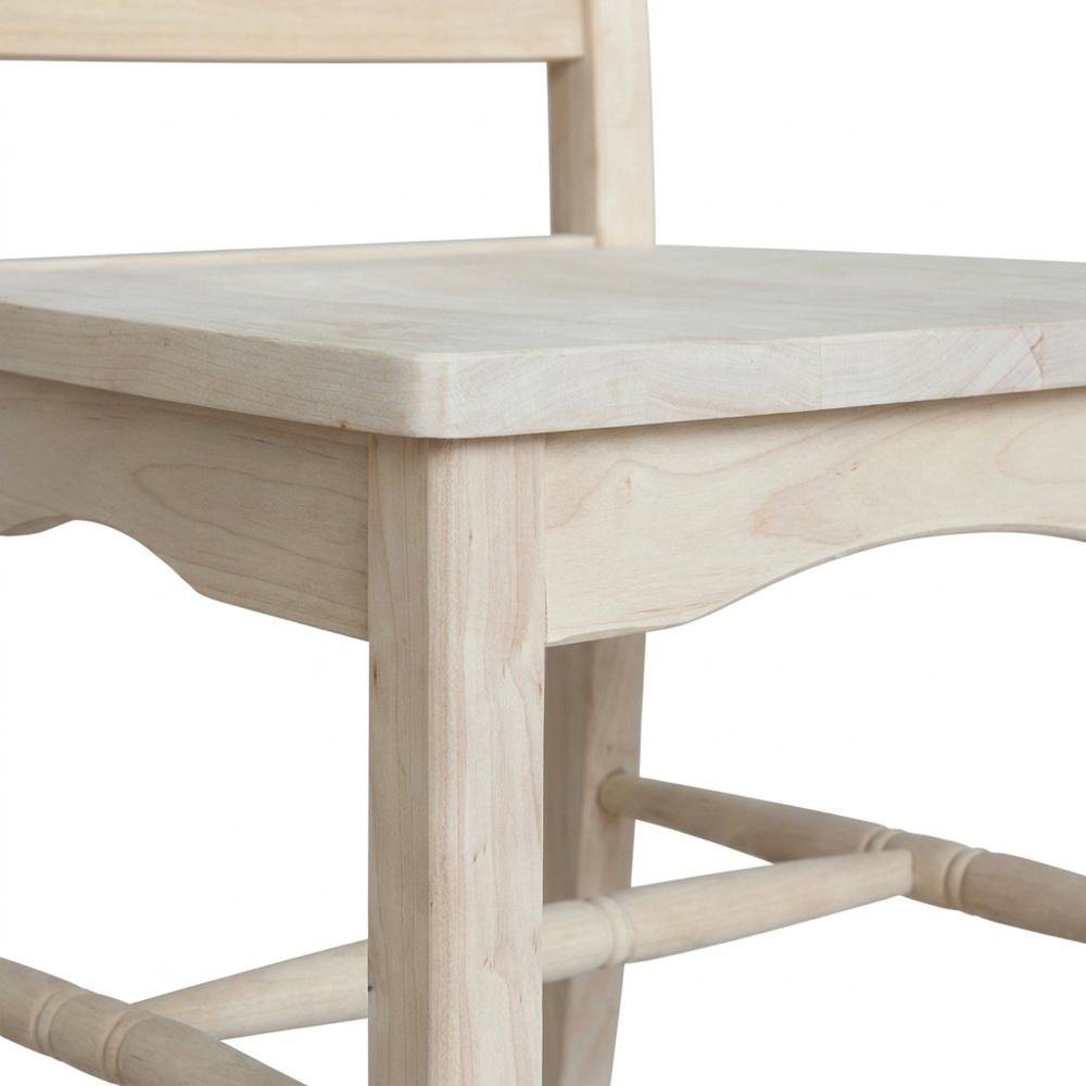 Magnolia Unfinished Hardwood Dining Chairs, Set of Two for Kitchen