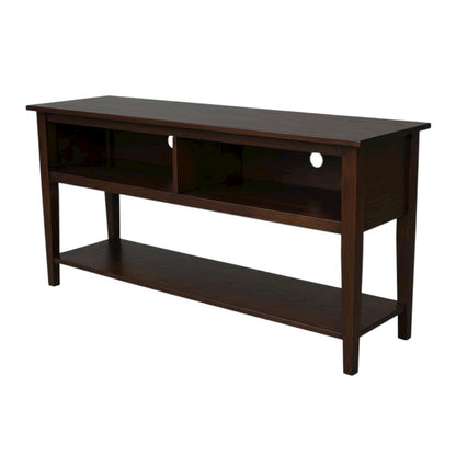 Unfinished Hardwood TV Stand with Spacious Surface for Modern Living