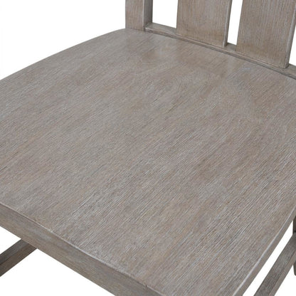 Solid Wood Dining Chair with Curved Back for Modern Dining Room